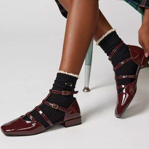 Seychelles Kissing Booth Heeled Sandal in Burgundy - Size US 6